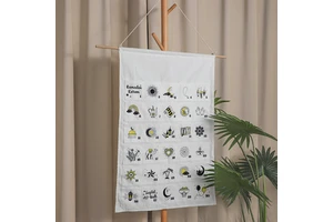 Wholesaler Personalized Hot Selling Linen Ramadan Party Supplies Hanging 30 Days Countdown Calendar