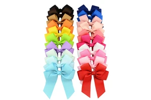 Solid Grosgrain Ribbon Bow Hairpin Handmade Boutique Hair Clip Gift for Girl for Chinese New Year and Easter Kids Hair Accessory