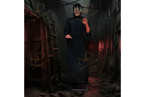 Halloween Lifesize Plastic Animatronics Holding Ghost Model Durable Hot Selling Amusement Park Escape Room Decorations Factory