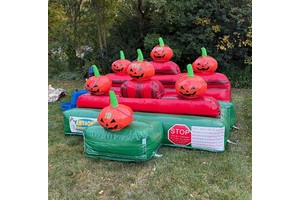 Halloween Inflatable Pumpkin PVC Lightweight Ring Toss Game for Kids Carnival Party Game Equipment