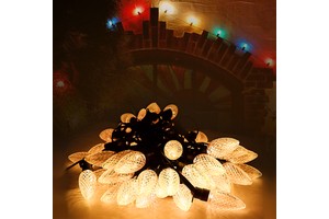 Addressable Waterproof C9 Bulbs String Lights 5V SK9822 50led 20ft Yard Party Home Wreath Garland Christmas Decoration Light