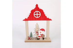 Christmas Wood Crafts Ornaments Wooden Decorative Ornaments Table Set Decorations