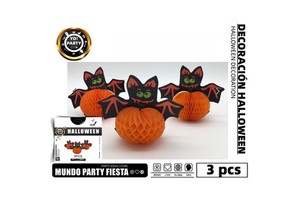 Set of 3#74829 Halloween Bat Hanging Decorations Holiday Supplies for Festive Decorations