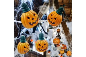 LONGNEW Plastic Halloween Pumpkin LED Lights-Made in Taiwan