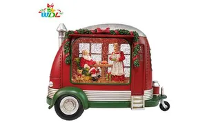 USA Best Selling Merry Christmas Santa Ornaments USB Snow Globe Christmas Lantern Home Decorations