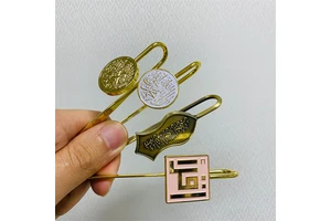 Wholesales Custom Quran Islamic Metal Promotional Brass Long Bookmark Tassels