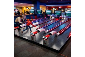 Professional Mini Bowling Machine Indoor Playground Kids Bowling Alley 2 Lanes