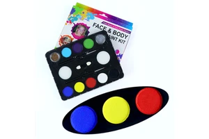 GP Professional Body Art Face Painting Kit for Kids Water Based Non-Toxic Tattoo Makeup for Halloween Parties Safe and Fun