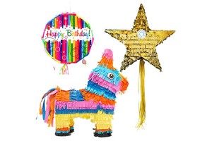Pinata Children's Birthday Party Supplies Party Games Candy Smashing Props Pinata Donkey Gold Pentagram Party Decoration