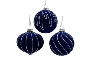 2025 Pop Red Brown Flocking Glass 8cm Christmas Decoration Ball High Quality Hanging Ornaments Circle Hand Painted Festive Style