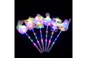 Custom Cartoon Animal LED Glow Sticks, Colorful Magic Wands for Wedding Party Favors, Promotional Event Gifts