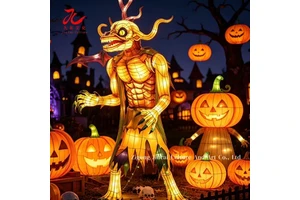 Chinese Halloween Festival Lanterns Spooky Monster Lantern Halloween Decoration For Garden & Event Festive Party Supplies