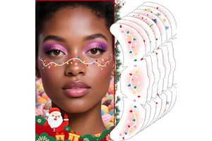 Celebrating Christmas Halloween Fashionable Paper Temporary Tattoo Stickers for Face Cheek Facial Decoration