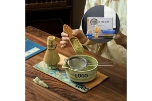 Custom Logo 4 to 7 PCS Matcha Bowl Ceremony Accessory Japanese Tea Matcha Organic Bamboo Whisk Chasen Matcha Kit Set with Spout