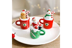 Creative Cartoon Christmas Resin Decorations Ornaments for Festive Decor
