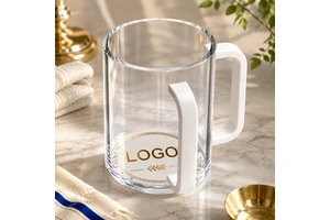 Transparent Acrylic Double Handle Hand Washing Cup, Jewish Hand Washing Cup, Religious Desktop Decoration Ornament Customization