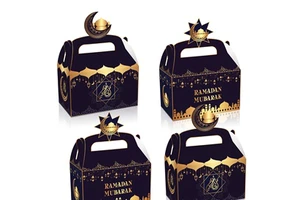 2022 Eid Gift Food Chocolate Candy Box Muslims Islamic 12pcs Eid Mubarak Ramadan Gift Box Muslim Islamic Ramadan Party Supplies