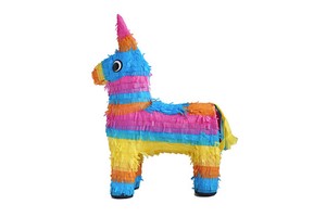 627044 Rainbow Unicorn Horse Pinata Large 57x43x14cm Pull String Stick Party Game Kids Birthday Baby Shower Wholesale