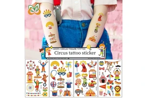 Circus Supplies Arm Face Colorful Customizable Tattoo Sticker for Boys Girls Waterproof Fun Party Kids Temporary Tattoo