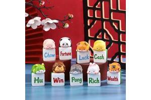 Trending Mahjiang Fortune Sparrow God Blind Box Lucky Mahjong Animal Resin Figures Hidden Chase Edition Desktop Decor Holiday