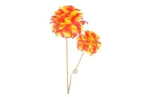 Orange Goose Feather Christmas Ball for Xmas Tree Ornament Festive Fall Autumn Wedding Decor Party Holiday Gift Craft Supply