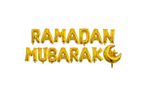 16 Inch Gold Silver Aluminum Foil Balloon Ramadan Mubarak Kareem Moon Decor for Islamic Eid Muslim Home Party Supplies