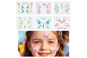 Wholesale Lady Girls Festival Party Makeup Eye Face Paint Tattoos Glitter Butterfly Temporary Makeup Face Stickers for Painting