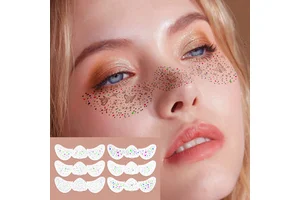 Gold Silver Laser Silver Neon Face Freckle Tattoo Sticker Waterproof Daily Makeup Selfies Sticker for Festival & Party Makeup