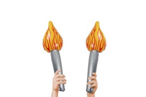 Factory Spot PVC Inflatable Flame Torch Toy Party Decorations and Games Cheer Stick Props