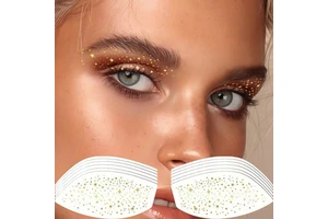 Shiny Star Freckle Temporary Tattoo Glitter Eye Shadow & Eyeliner Stickers Gold Face & Body Sexy Tattoos