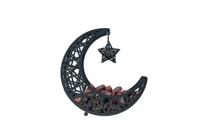 YouTi Islamic Decor Iron Crescent Moon Eid Gift & Ramadan Table Decor 10x17x27cm Light Indoor Essential Supplies
