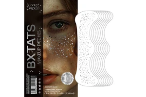 Custom Silver Glitter Freckle Face Tattoo Temporary Tattoos With Sparkling Gold Glitter In Customizable Envelope Packaging