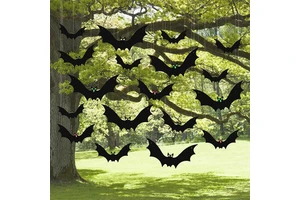 2024 Halloween Noctilucent Bat Hanging Decoration New PP Material for Tree Wall Porch Decorations Essential Halloween Supplies