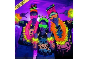 Glow in the Dark Party Necklace Bracelet Glasses Neon Fluorescent Blacklight Photo Booth Props Birthday Singles' Carnival Favors