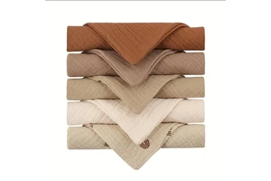 Wholesale Soft Washcloths Muslin Burp Cloths 100% Cotton 6 Layers Muslin Burp Cloths Towels Baby Muslin Washcloth