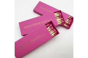 Manufacturer Wholesale Price: Luxury Box With Long Wooden Matches Custom Matchboxes With Gold Logo Candles, Cigars, Home Decor