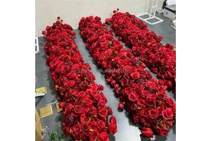 FL-032 Red Runner Flowers Garland Silk Flower Table Centerpiece Floral Arrangements for Wedding Party
