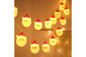 1.5M 10 Led String Light Santa Claus Christmas Decoration Tree Ornament Luces De Navidad Led for Home Party Festival Lights