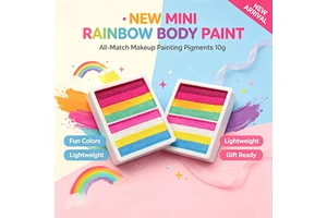 Rainbow Body Paint Mini 10g Split Cake Palette Long Lasting Bright Color Face Painting for Adults & Children