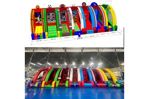 Toys Accessories Sports Arena Mini-game 7 in 1 Football Basketball Baseball Ball Inflatable Carnival Games for Party Rental