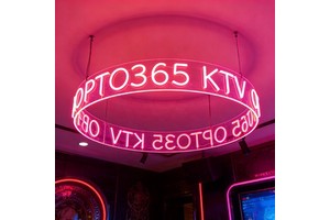 Prompt Shipping 12V Acrylic Neon LED Round Ceiling Neon Light Club Neon Chandelier For Home Bar Party