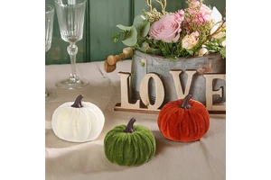 New Arrival Durable 6-8cm Velvet Simulated Pumpkin Halloween Thanksgiving Party Decorations Shooting Model Prop Supplies for