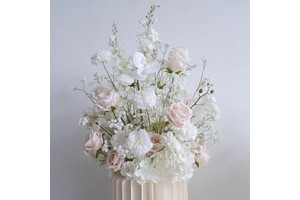 Party Supplies Center Piece Table Decorations White Faux Flowers Realistic pink Floral Arrangements Decoration for Wedding Event