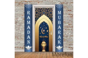 2023 Hotsale Ramadan Mubarak Door Banner DIY Ramadan Decorations for Party Ramadan Kareem Party Supplies