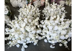 White 40cm/50cm/60cm White Flower Ball for Wedding Decoration Table Centerpieces