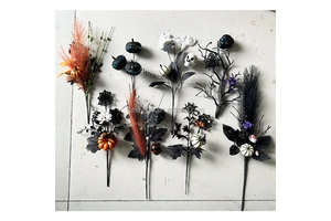 L06703 2024 Home Halloween Scary Party Decor Skeleton Spider Accessories Supplies Picks DIY Crafts Halloween Decoration for Home