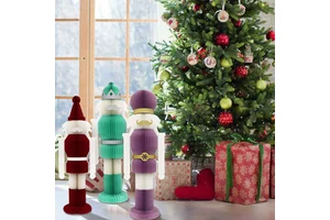 Xmas Paper Nutcracker Christmas Ornaments with Magnet for Christmas Decorations