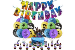 Fort-nite Birthday Party Supplies for Game Fans Party Favors for Boy's Gaming on Baby Shower Party Supplies Birthday Decoration
