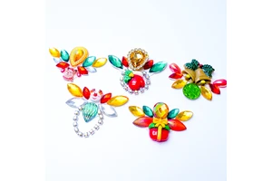 Mei Shang CE Certified Festival Party Set Adhesive Rainbow Flower Tattoo Stickers Paint-on Face and Body Art Jewels