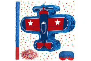 Game Gift Babyshower Decoration Airplane Theme Party Pinata Patriotic Birthday Party Paper Pinata Reusable Funny Party Favor